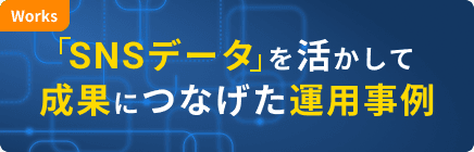 Works - SNSデータを活かして成果につなげた運用事例